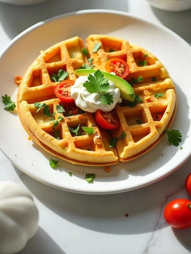 Easiest Ever Eggless Savoury Waffle Recipe: Absolutely Scrumptious